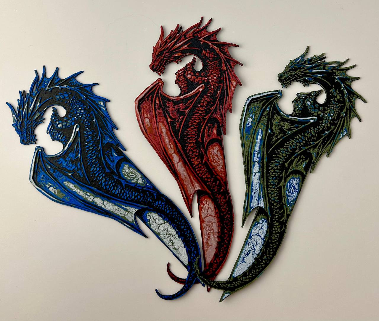 Crimson Wyvern - 3D Printed Dragon Bookmark