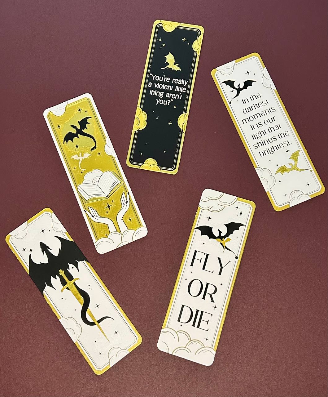 "Fourth Wing" Inspired 3D Printed Bookmarks