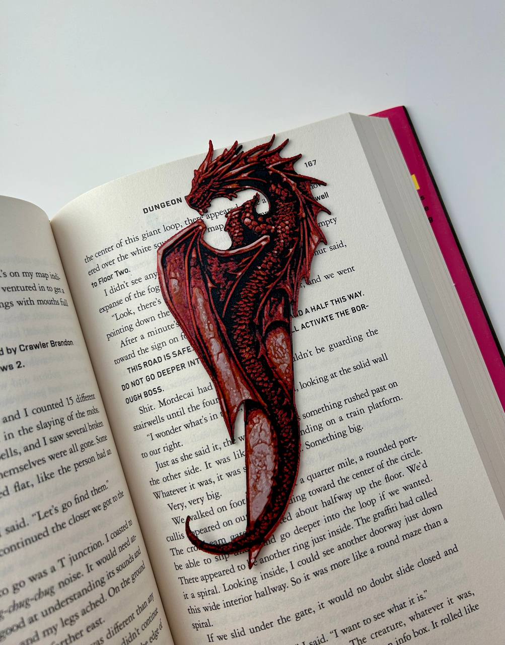 Crimson Wyvern - 3D Printed Dragon Bookmark