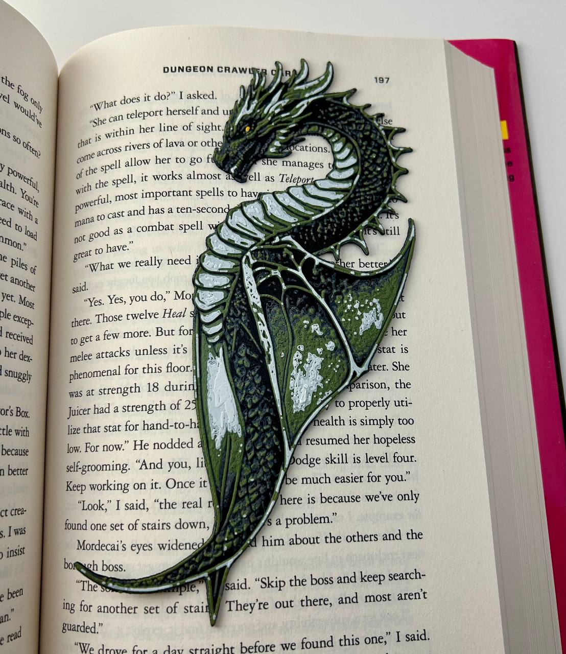 Forest Wyvern - 3D Printed Dragon Bookmark
